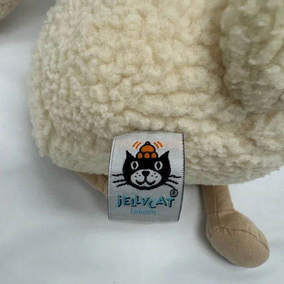 Retired Jellycat Sleepee Cream Lamb Plush - Soft Cream Beige Sleeping Sheep - Picture 8 of 9